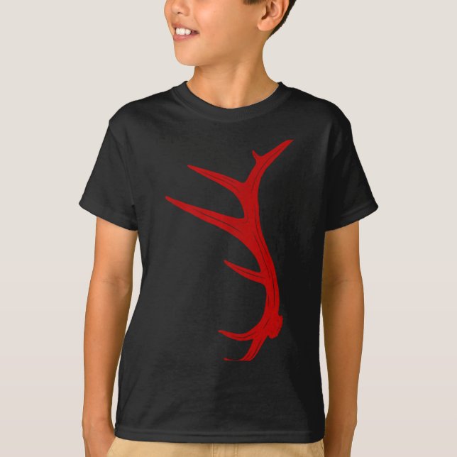 Älgjakt tjurhornsavfall  t shirt (Framsida)