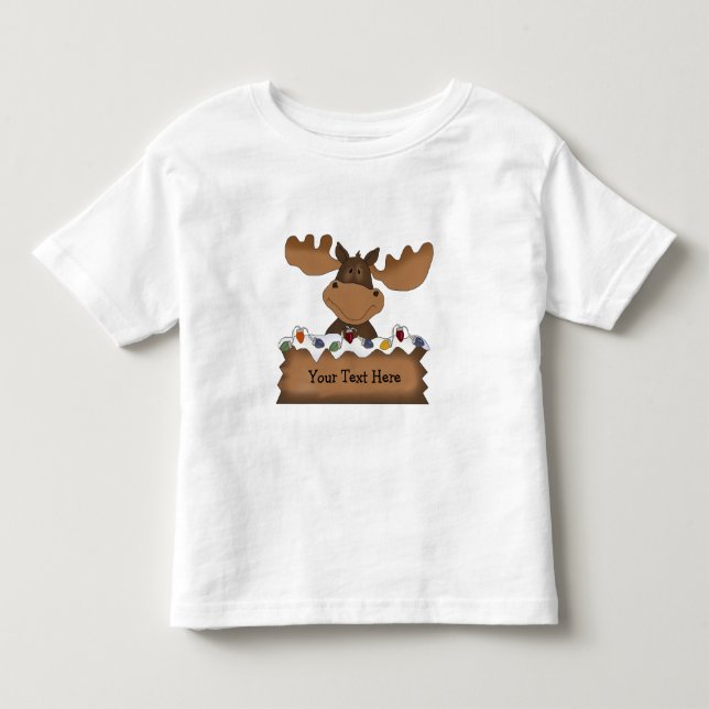 Älgjul (anpassadet) t-shirt (Framsida)