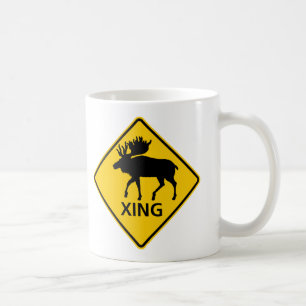 Älgkorsningen huvudväg undertecknar kaffemugg