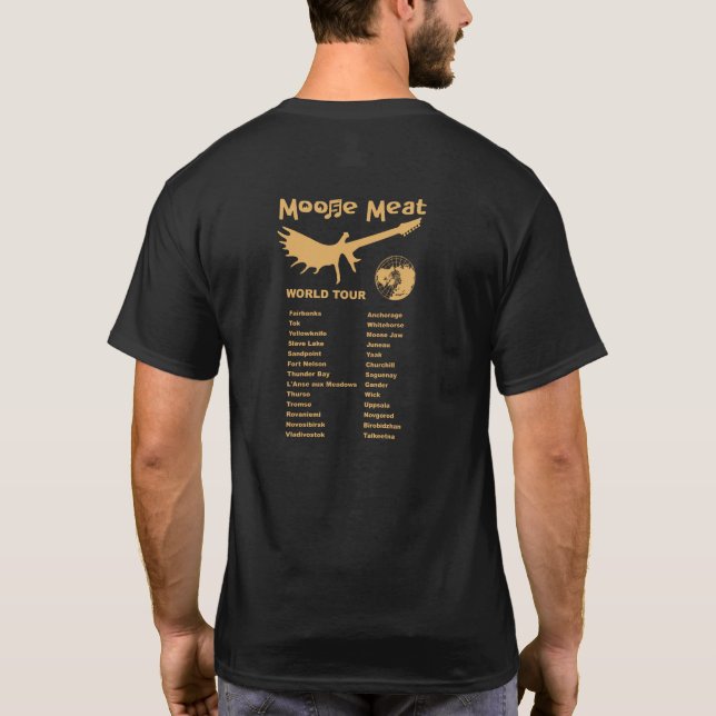 Älgköttsbandets Världsturné T Shirt (Baksida)