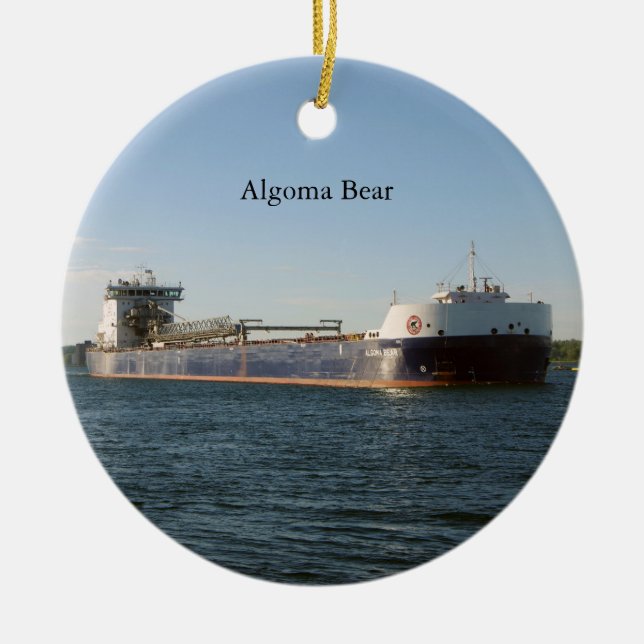 Algoma Bear-ornament Julgransprydnad Keramik (Framsidan)
