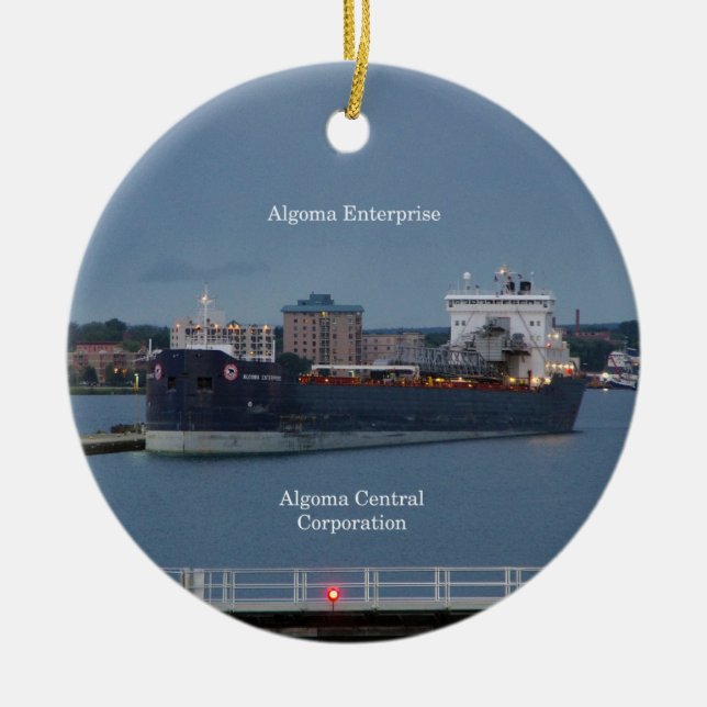 Algoma Enterprise-ornament Julgransprydnad Keramik (Framsidan)