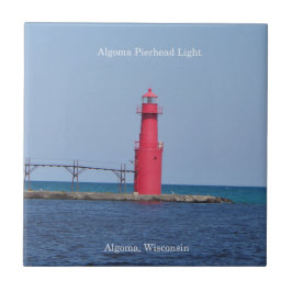 Algoma Pierhead Light tile Kakelplatta
