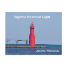 Algoma Pierhead Light-vykort