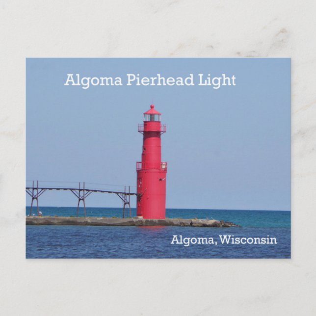 Algoma Pierhead Light-vykort Vykort (Framsida)