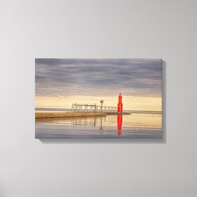 Algoma Wisconsin Lighthouse Canvas (Framsida)