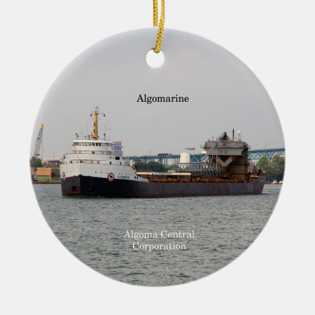 Algomarinornament Julgransprydnad Keramik (Framsidan)