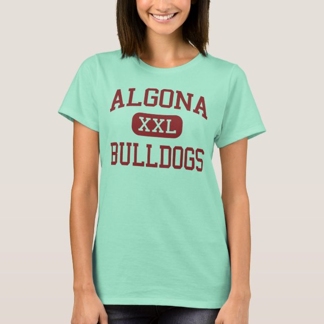 Algona - Bulldog - High School - Algona Iowa T-shirt (Framsida)