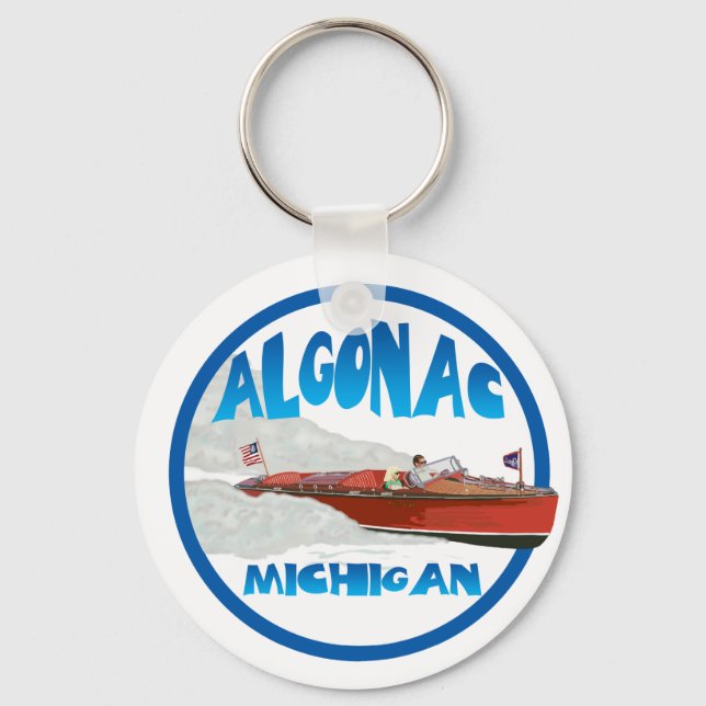 Algonac Michigan Nyckelring (Framsida)
