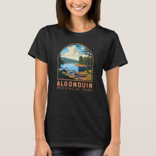 Algonquin Province Park Travel Art Badge T Shirt