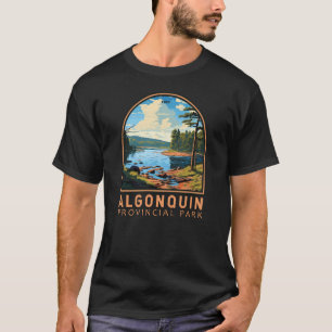 Algonquin Province Park Travel Art Badge T Shirt