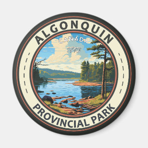 Algonquin Province Park Travel Art Vintage Magnet