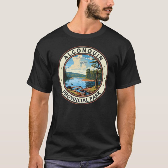 Algonquin Province Park Travel Art Vintage T Shirt (Framsida)