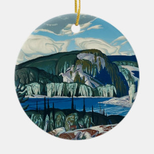 Algonquin Provincial Park Målning av AJ Casson Julgransprydnad Keramik