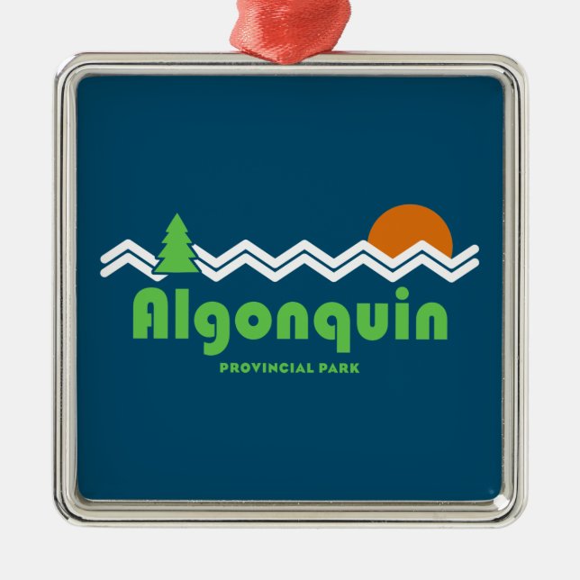 Algonquin Provincial Park Retro Julgransprydnad Metall (Framsidan)