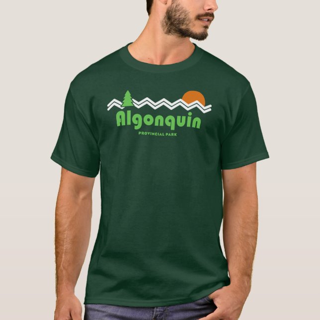 Algonquin Provincial Park Retro T Shirt (Framsida)