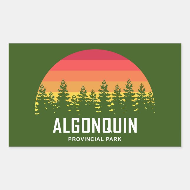 Algonquin Provinspark Rektangulärt Klistermärke (Framsida)