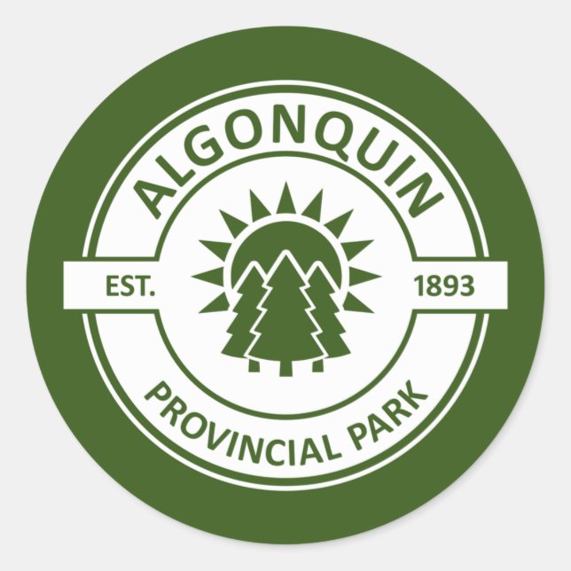 Algonquin Provinspark Runt Klistermärke (Framsida)