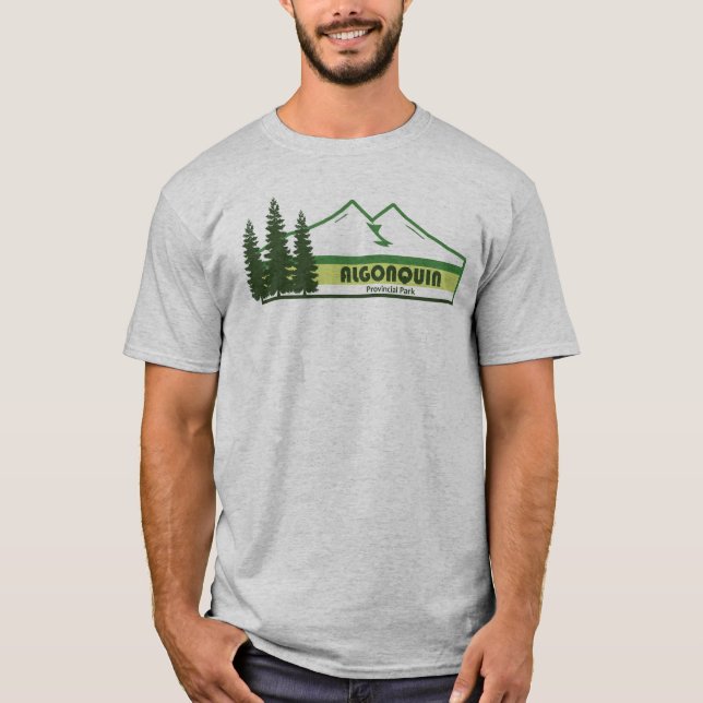 Algonquin Provinsparkens Grönt Rand T Shirt (Framsida)