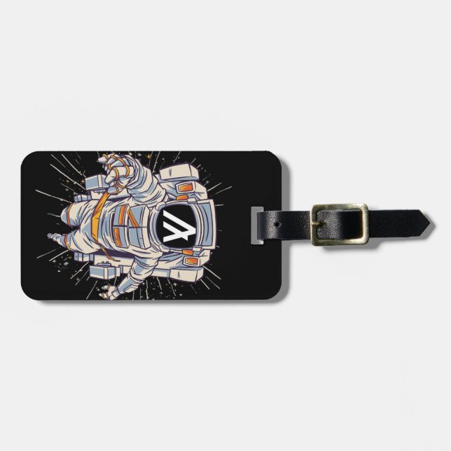 Algorand Astronaut- Algo Crypto Bagagebricka (Horisontell Framsida)