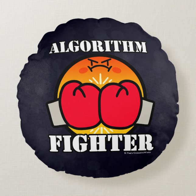 Algorithm Fighter Rund Kudde (Framsidan)