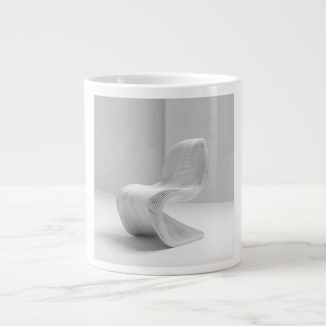 Algorithmic Ergonomic Seating Geometry Pattern Jumbo Mugg (Framsidan)