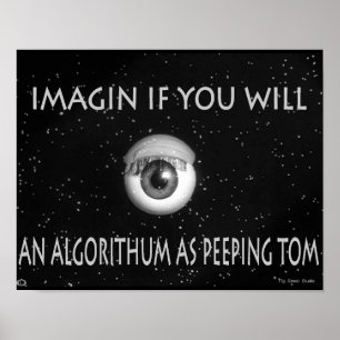 Algorithum som Peeping Tom Tecknad Poster