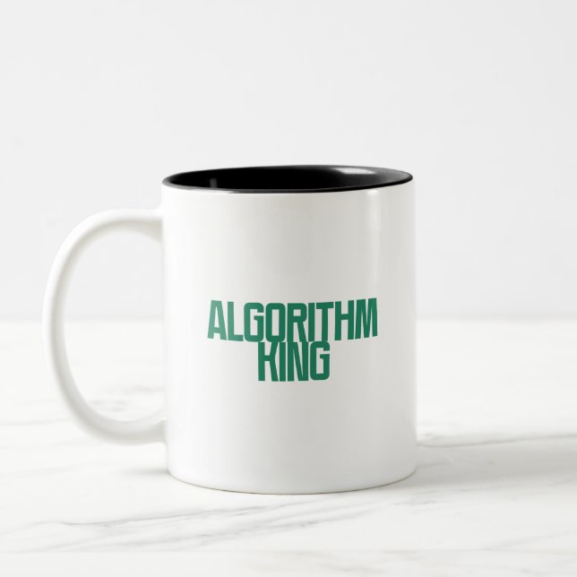 Algoritm kung | Data Science Machine Learning  Två-Tonad Mugg (Vänster)