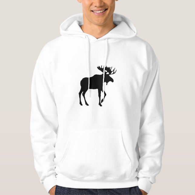 ÄlgSillouette skjorta Hoodie (Framsida)