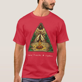 Älgspår lätt camping vintage t shirt