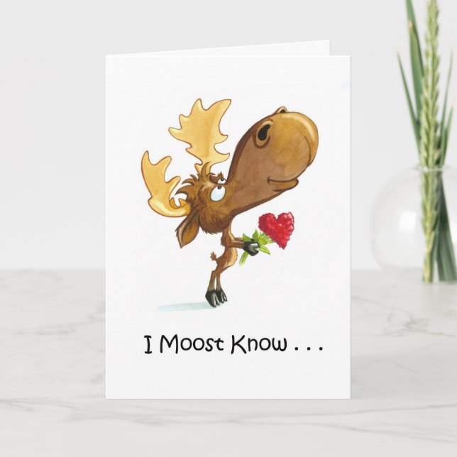 Älgvalentines daykort helgkort (Framsida)