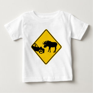 Älgvarning undertecknar från den Gros Morne Tee Shirt
