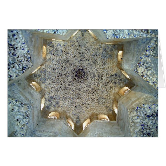 Alhambra Ceiling Hälsningskort (Framsidan Horizontal)