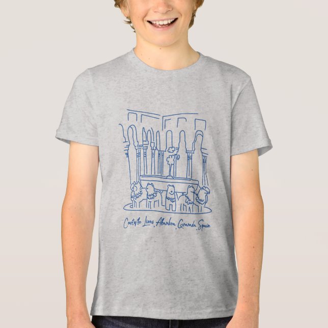 Alhambra Court of the Lions 1 T Shirt (Framsida)