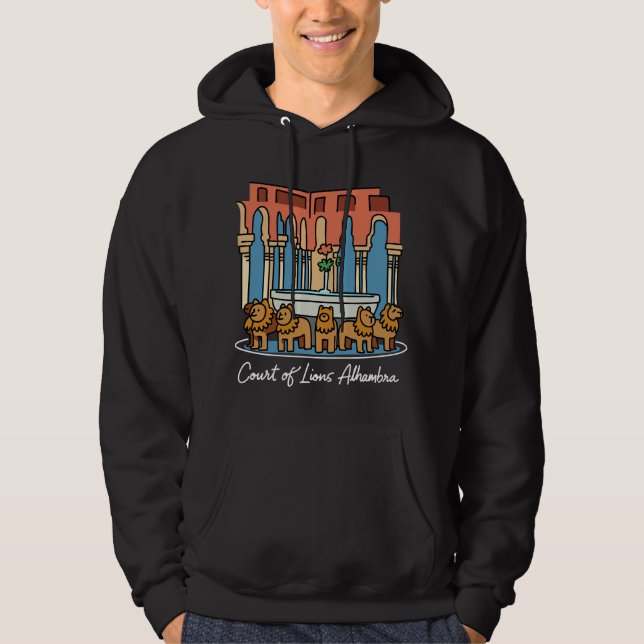 Alhambra Court of the Lions 3 Hoodie (Framsida)