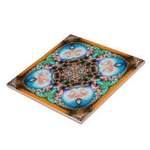 Alhambra Fractal - keramiskt plattor Kakelplatta