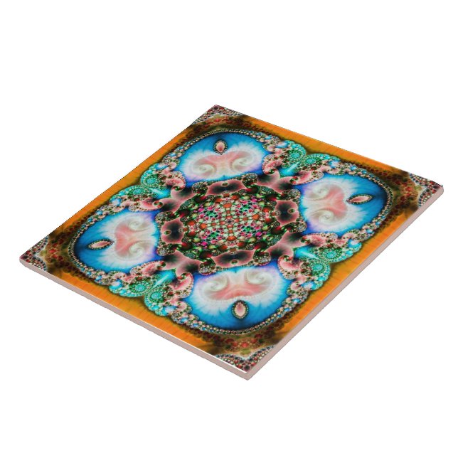 Alhambra Fractal - keramiskt plattor Kakelplatta (Sidan)