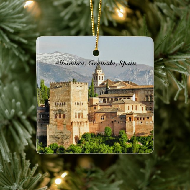 Alhambra, Granada, Andalusien, Spanien Julgransprydnad Keramik (Träd)