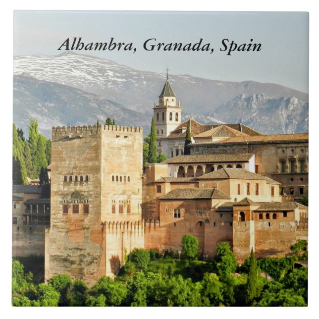 Alhambra, Granada, Andalusien, Spanien Kakelplatta (Framsidan)