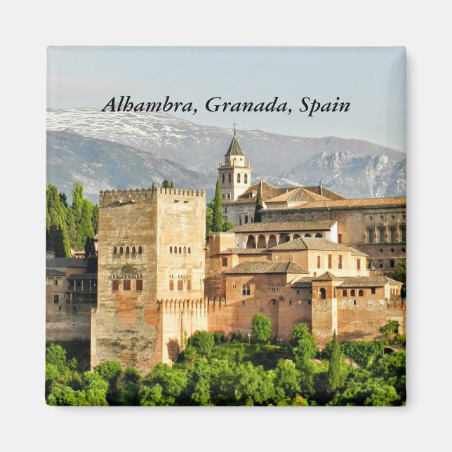 Alhambra, Granada, Andalusien, Spanien Magnet (Framsidan)