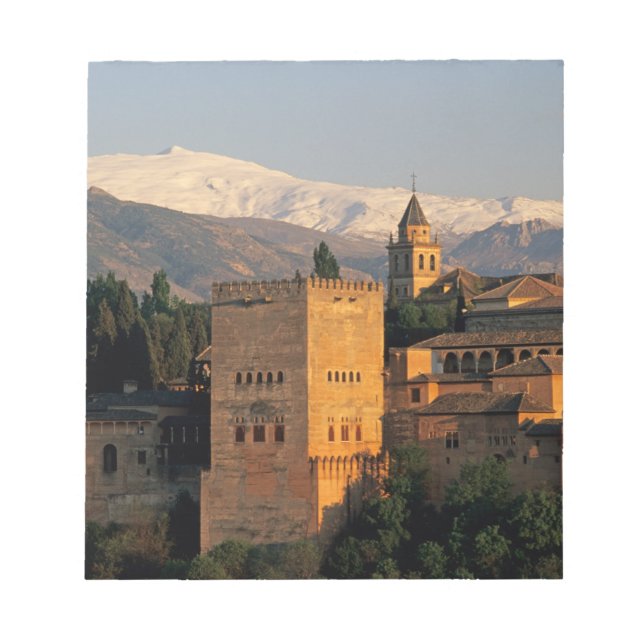 Alhambra; Granada; Andalusien, Spanien, Sierra Anteckningsblock (Framsida)