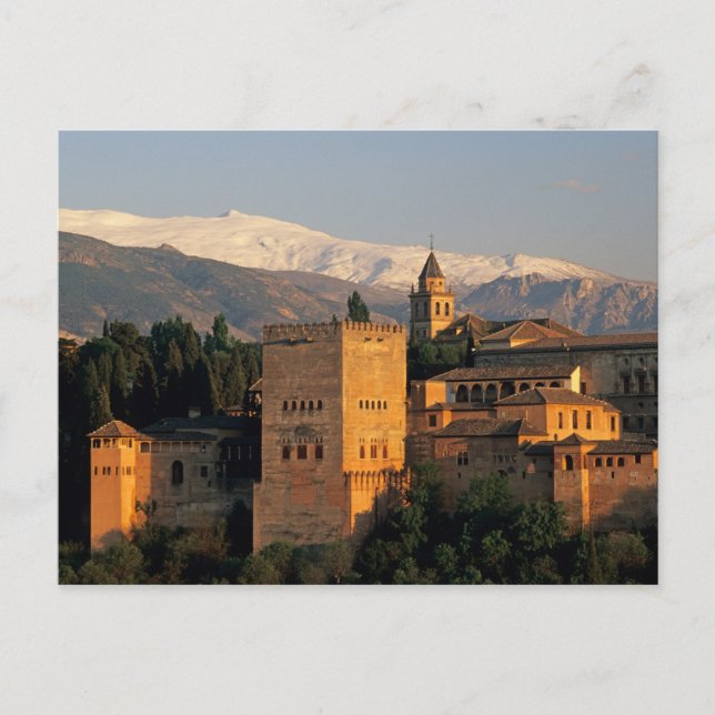 Alhambra; Granada; Andaslusia, Spanien, Sierra Vykort (Framsida)