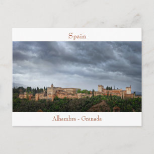 Alhambra, Granada, España-vykort Vykort