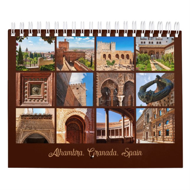 Alhambra, Granada, Spanien, 12 månaders kalender (Omslag)