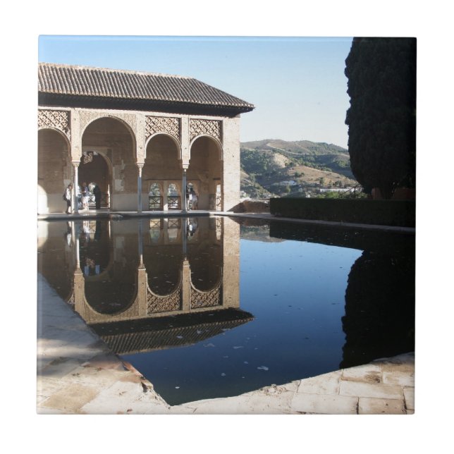 Alhambra Granada, Spanien Kakelplatta (Framsidan)