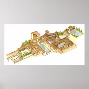 Alhambra Granada Spanien. Kungliga slottar Poster