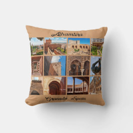 Alhambra, Granada, Spanien Photo Collage Kudde