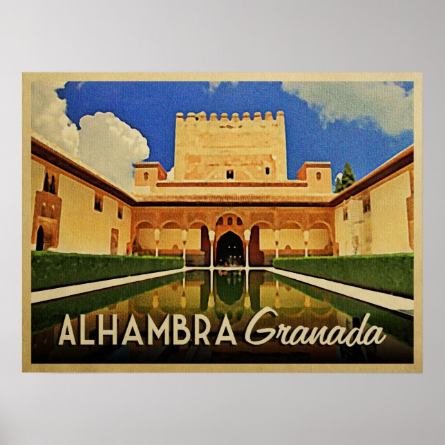 Alhambra Granada Spanien Poster (Framsidan)