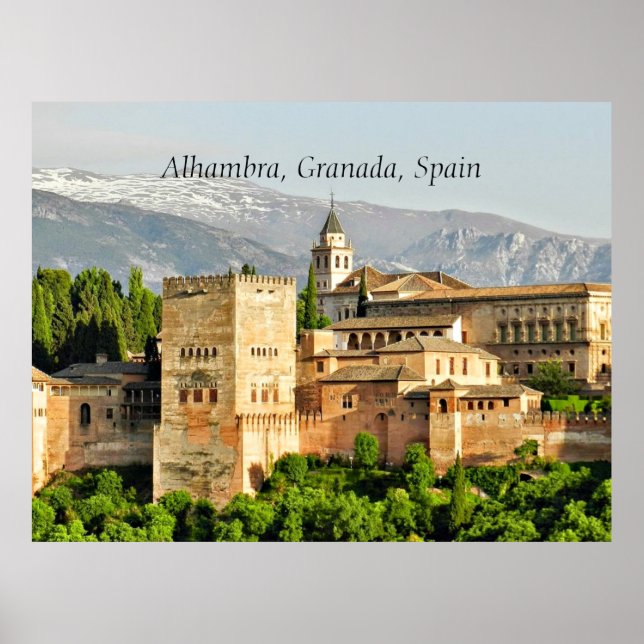 Alhambra, Granada, Spanien Poster (Framsidan)