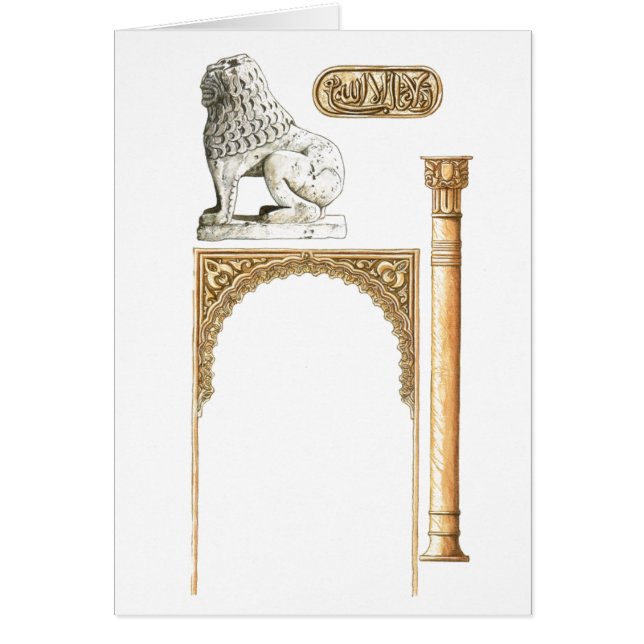 Alhambra Granada Spanien. Specificerar Hälsningskort (Framsidan)